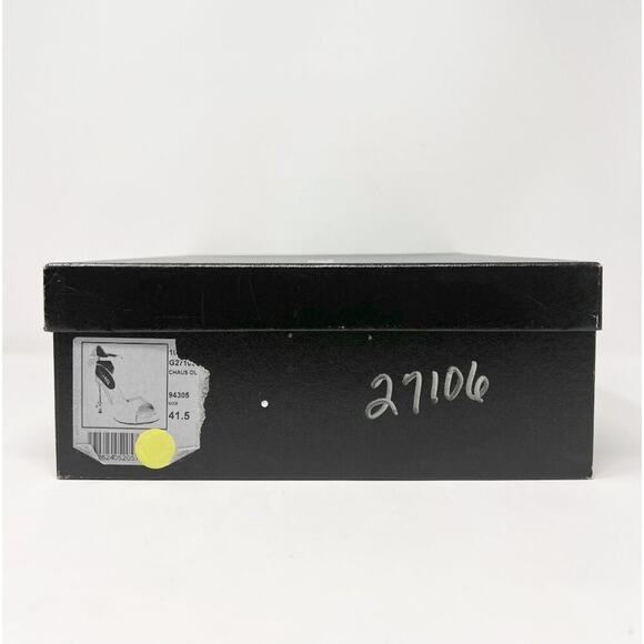 Chanel Black Peep‑Toe Pearl Heel Sandals G27106 Ankle Strap Heel 41.5 - Picture 12 of 13